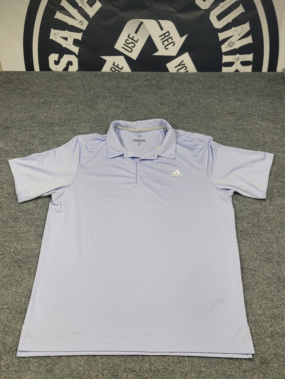 Adidas Golf Polo Shirt Mens Large Short Sleeve Collared Logo